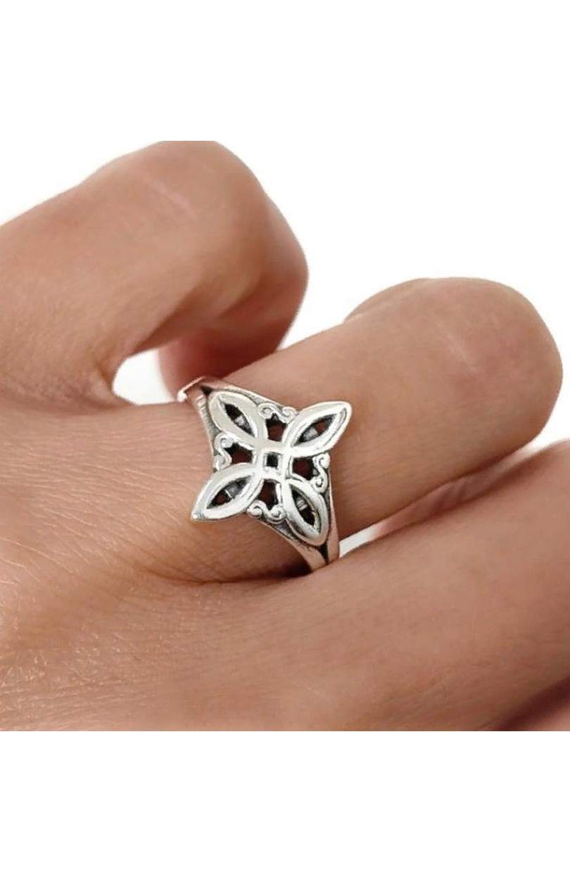 Anillo Nudo de Bruja cerrado Plata 925