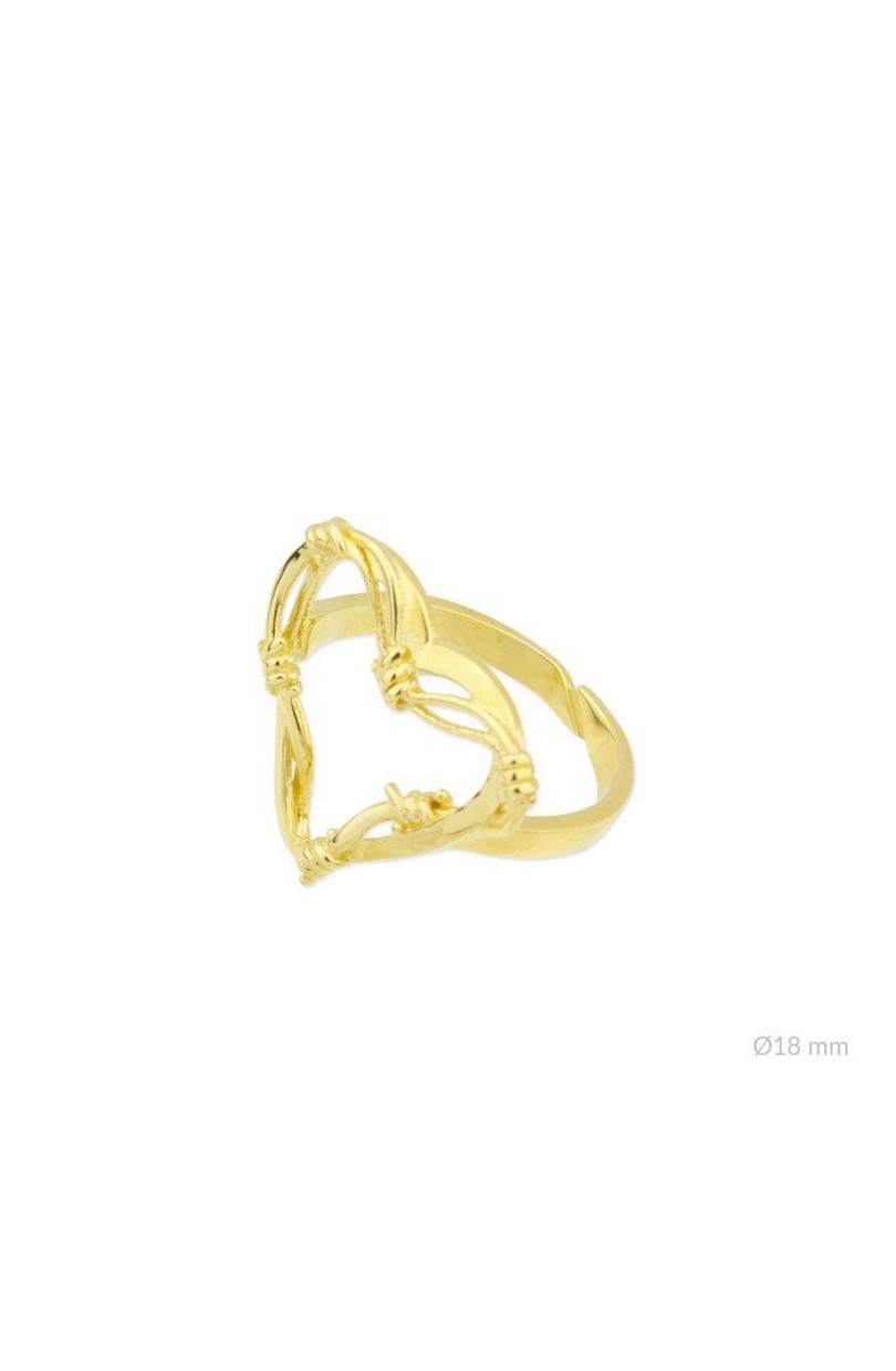 Anillo corazón Chained Plata 925 - Imagen 2