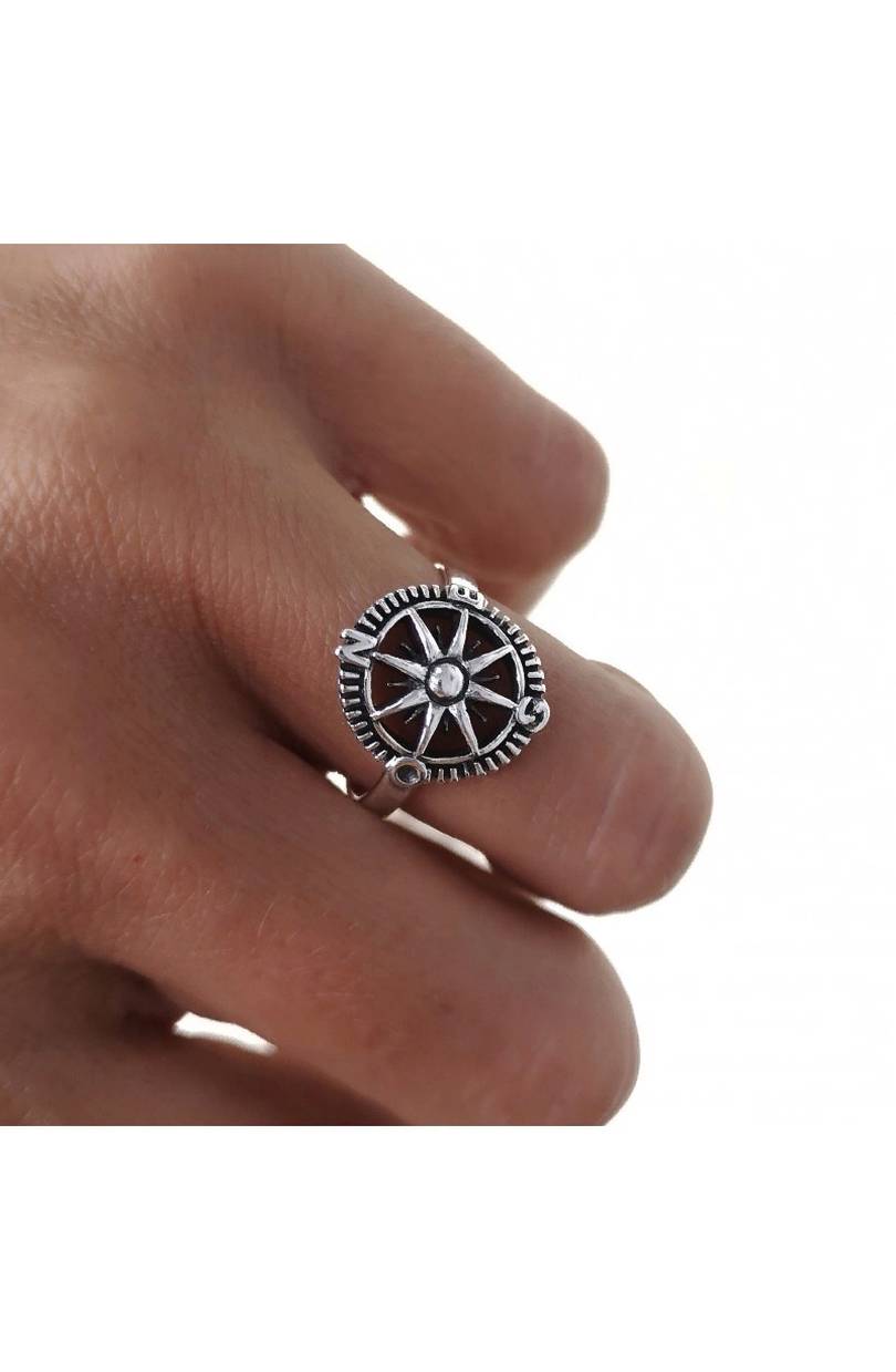 Anillo Rosa de los Vientos Plata 925