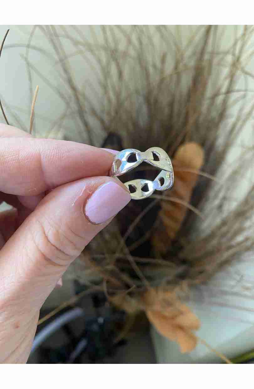 Anillo Eslabones Plata 925 talla 12