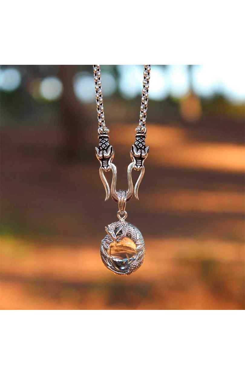 Colgante Gotland Dragón plano Plata 925 - Imagen 2