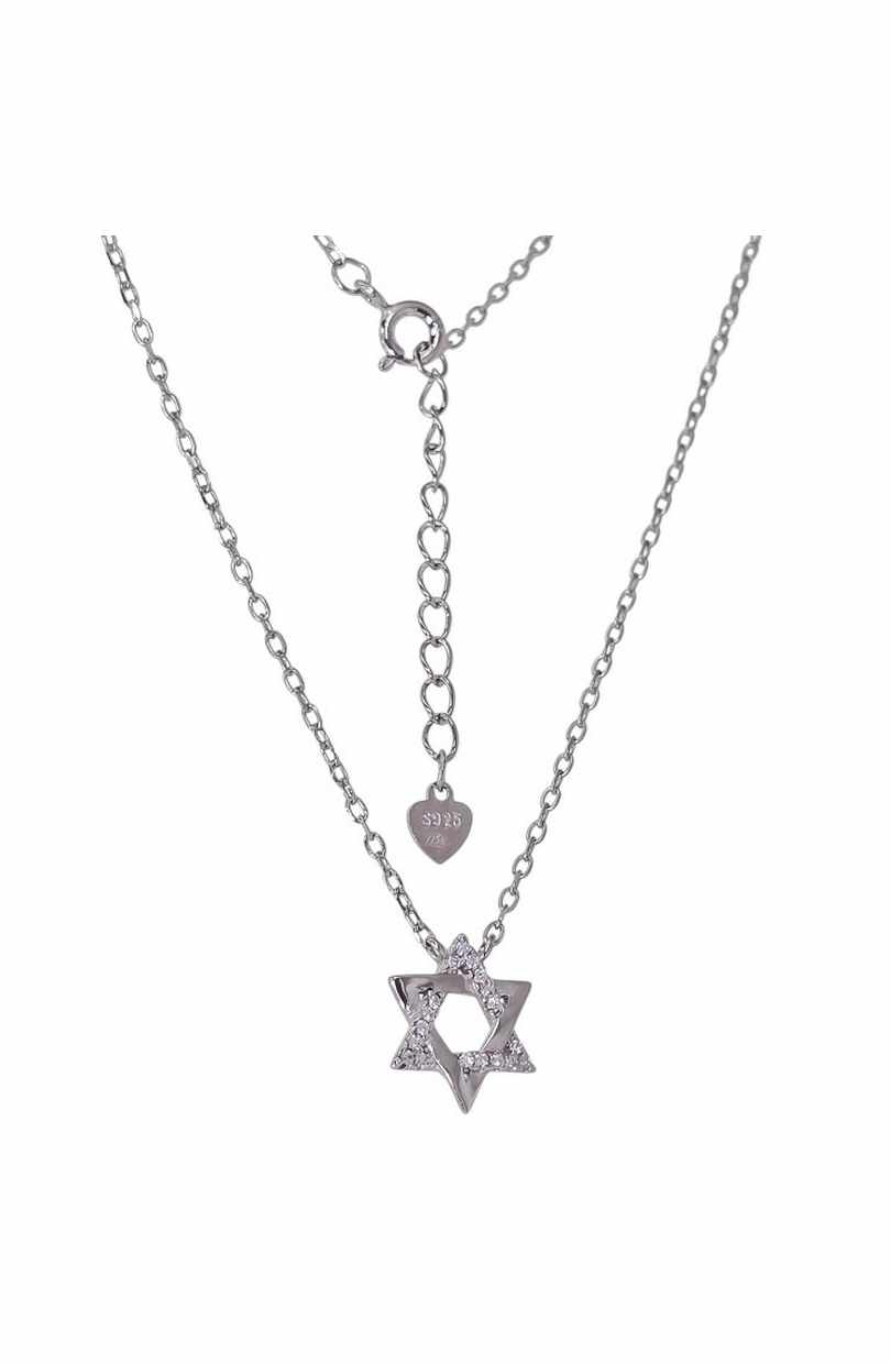Gargantilla Estrella de David Plata 925