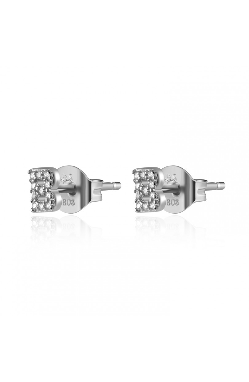 Pendiente con letra personalizada y circonitas - Imagen 2