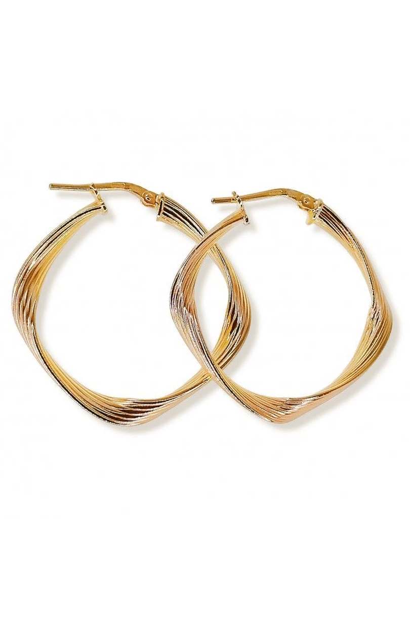 Pendientes aro reliado Plata 925