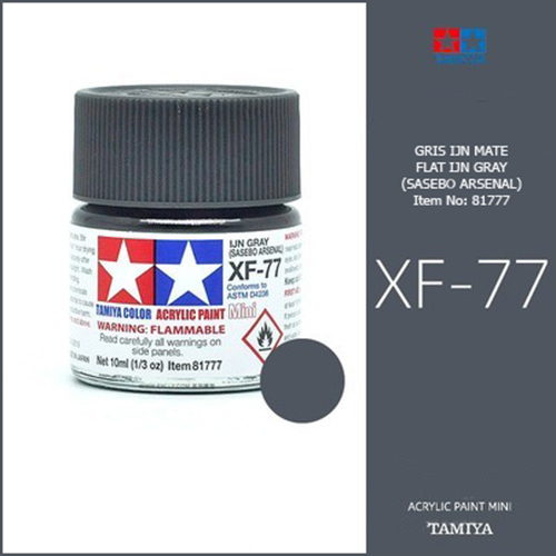 XF-77 Flat IJN Gray Sasebo Arsenal – IJN Gris Arsenal Sasebo Mate 10ml
