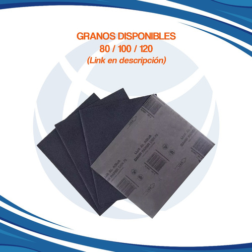 Lija Al Agua Hoja 23×28 Cm Pack X 5 Unidades Grano 100 - Imagen 2