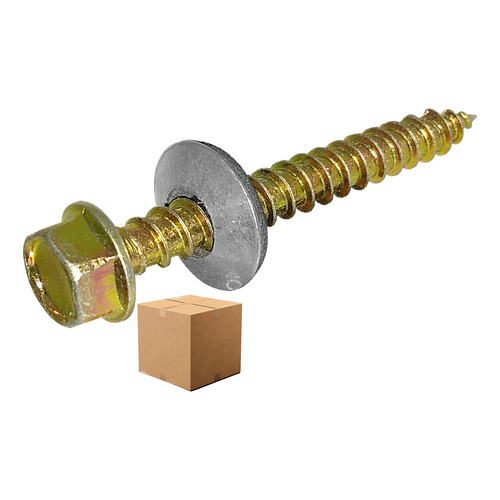 Autoperforante Para Techo Chapa Arandela Goma 14×2 500u