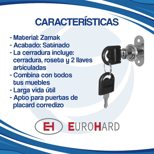 Cerradura De Empuje 25 Mm Cromado Para Puerta Cajón Cima M - Imagen 3