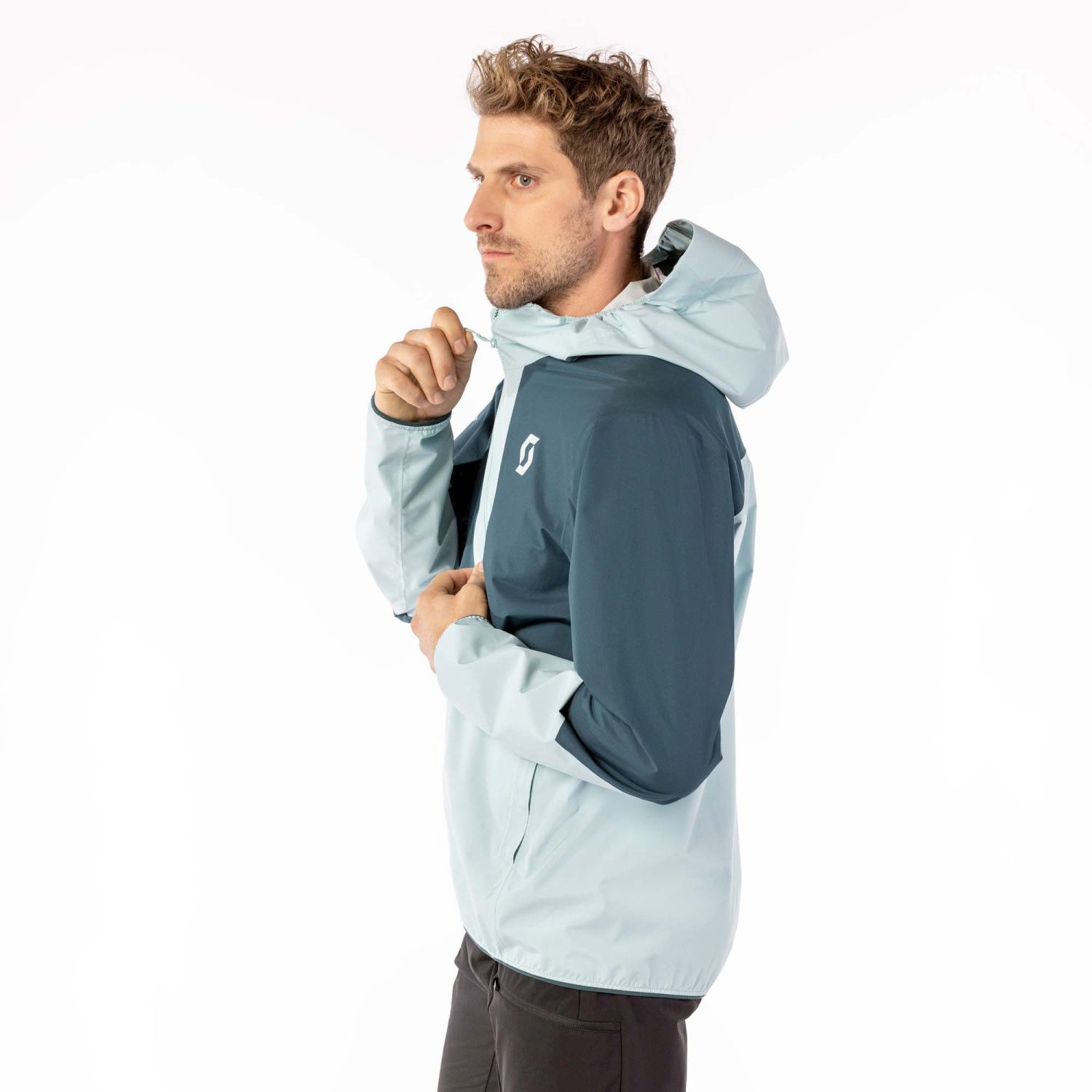 EXPLORAIR LIGHT DRYO 2.5 LAYER VERDE MINERAL / VERDE ARUBA CHAQUETA IMPERMEABLE TRAIL RUNNING SCOTT 404112 - Imagen 2