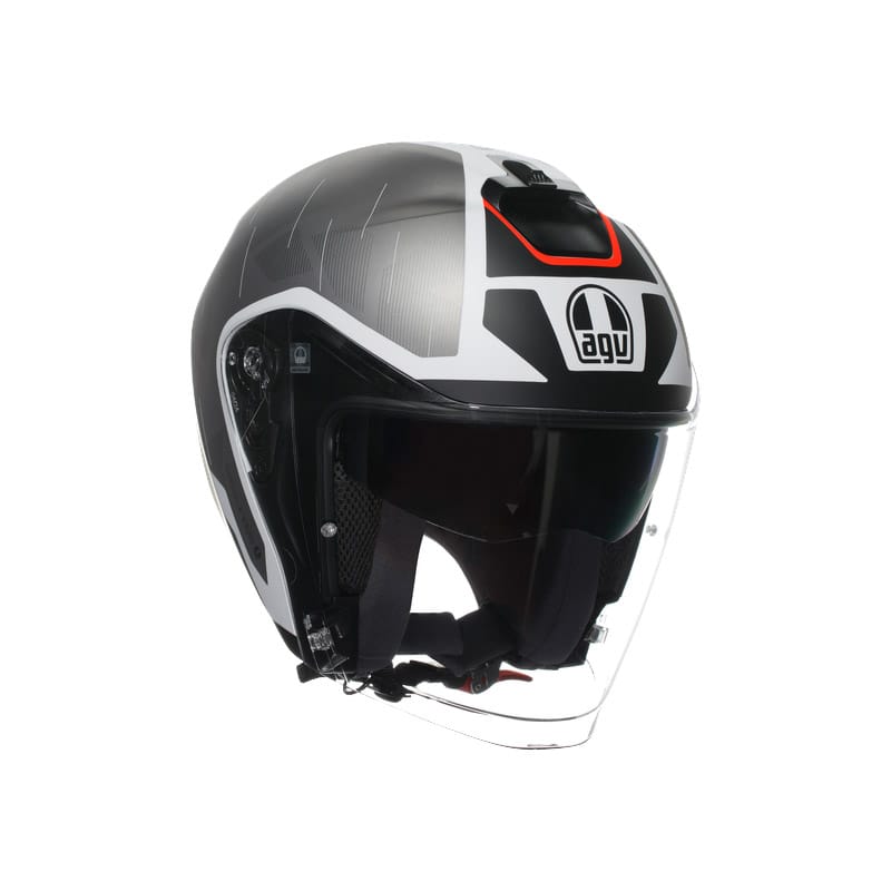 CASCO AGV IRIDES AGV E2206 TRIESTE MATT BLACK/WHITE/RED