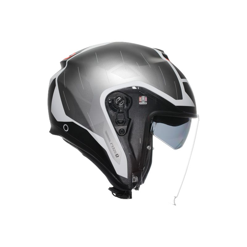 CASCO AGV IRIDES AGV E2206 TRIESTE MATT BLACK/WHITE/RED - Imagen 3