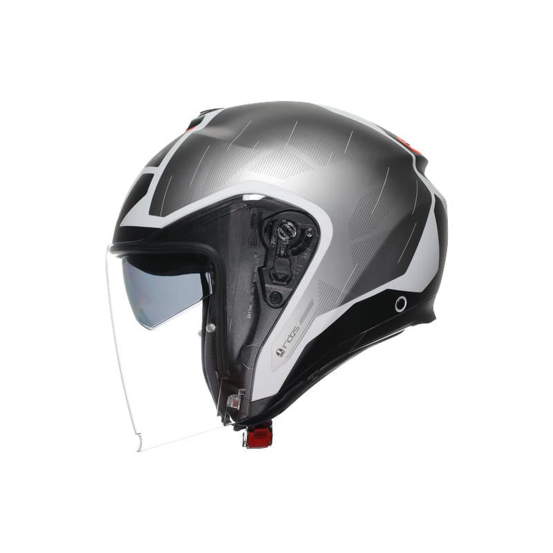 CASCO AGV IRIDES AGV E2206 TRIESTE MATT BLACK/WHITE/RED - Imagen 2