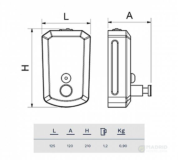 Fricosmos Dosificador de Jabón Capacidad 1,2 litros - Imagen 3
