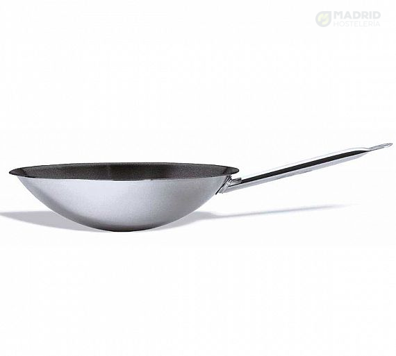 Pujadas Wok Fondo Redondo Antiadherente Multimetal Acero Inox y Aluminio Diámetro 36 cm - Imagen 2